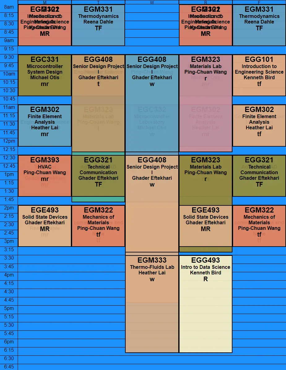 Course Scheduler Schedule View